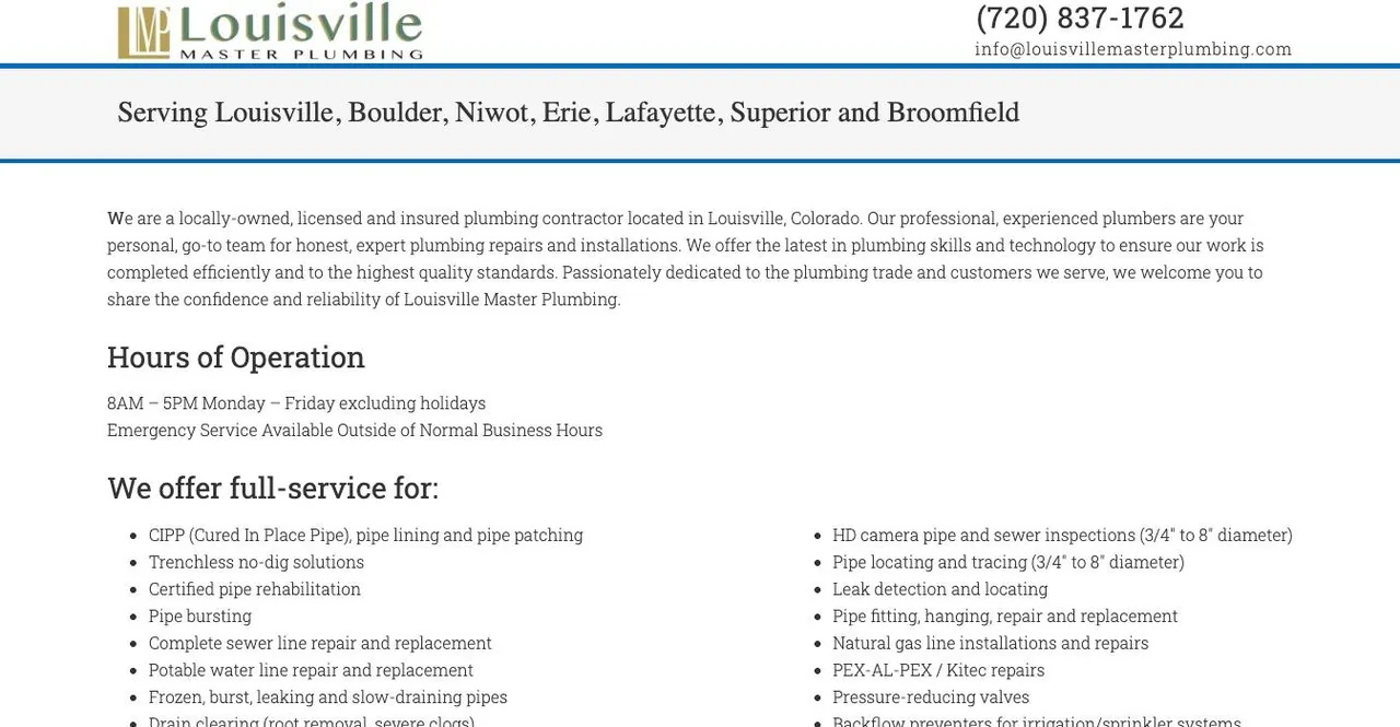 Louisville Master Plumbing cover
