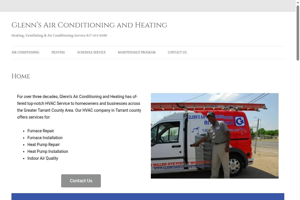 Glenn's Air Conditioning and Heating cover