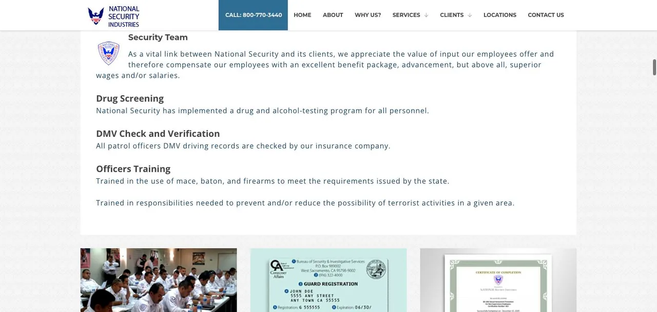 NATIONAL SECURITY INDUSTRIES cover