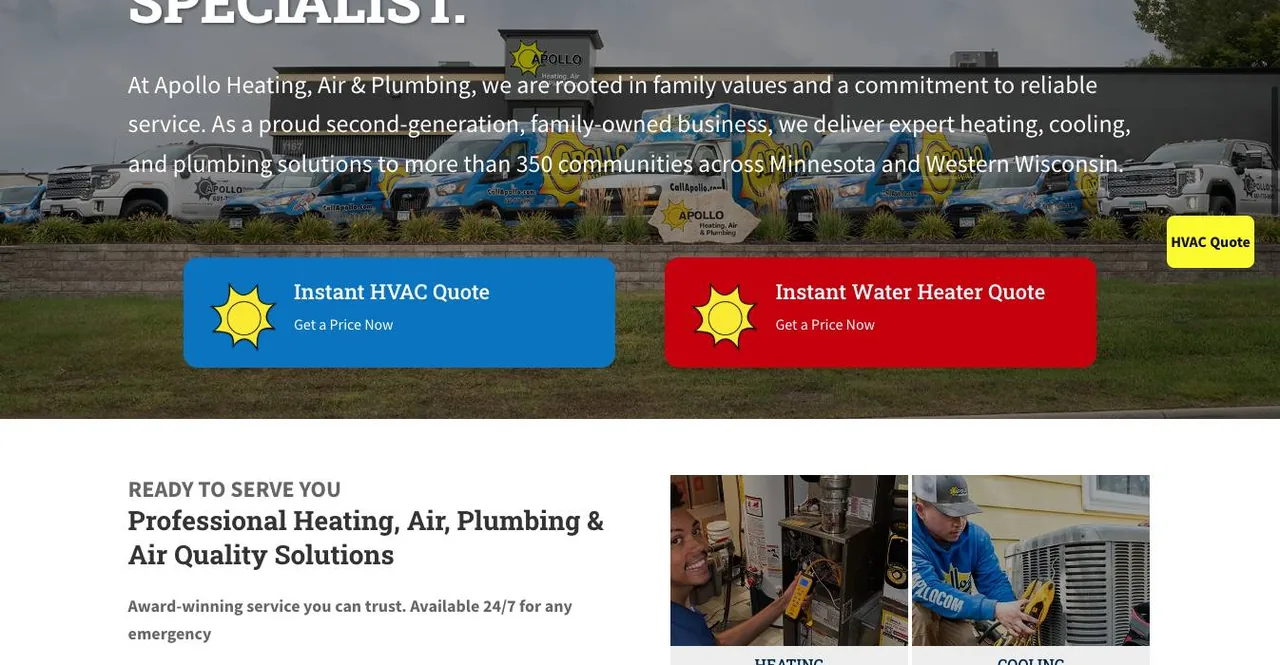 Apollo Heating, Air & Plumbing cover