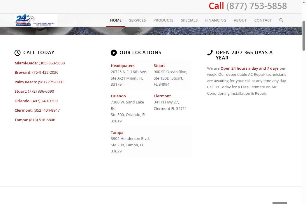24 Hour Air Service, Inc. cover