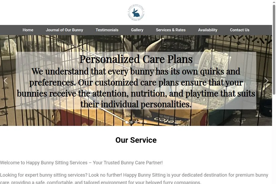 Happy Bunny Sitting Services cover