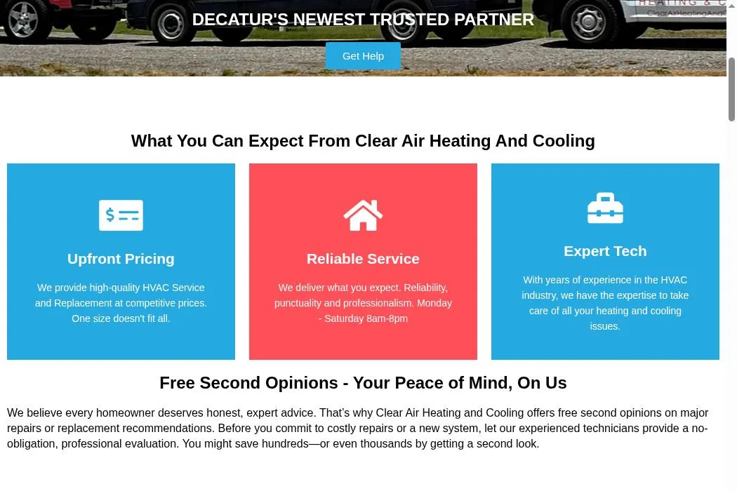 Clear Air Heating and Cooling, LLC cover