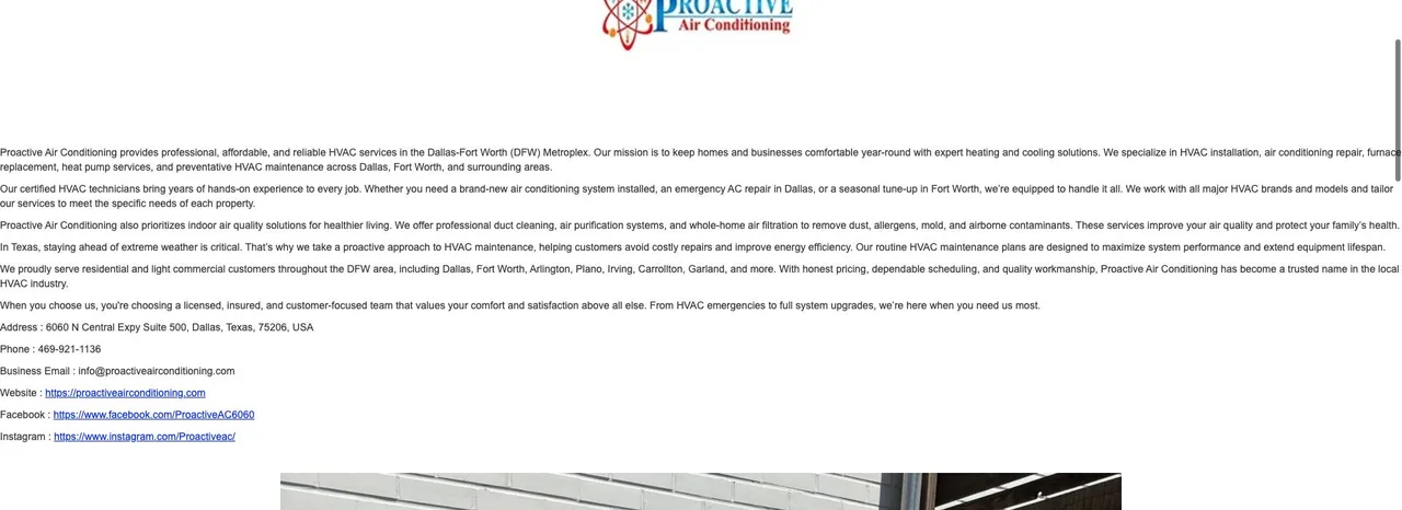 Proactive Air Conditioning cover