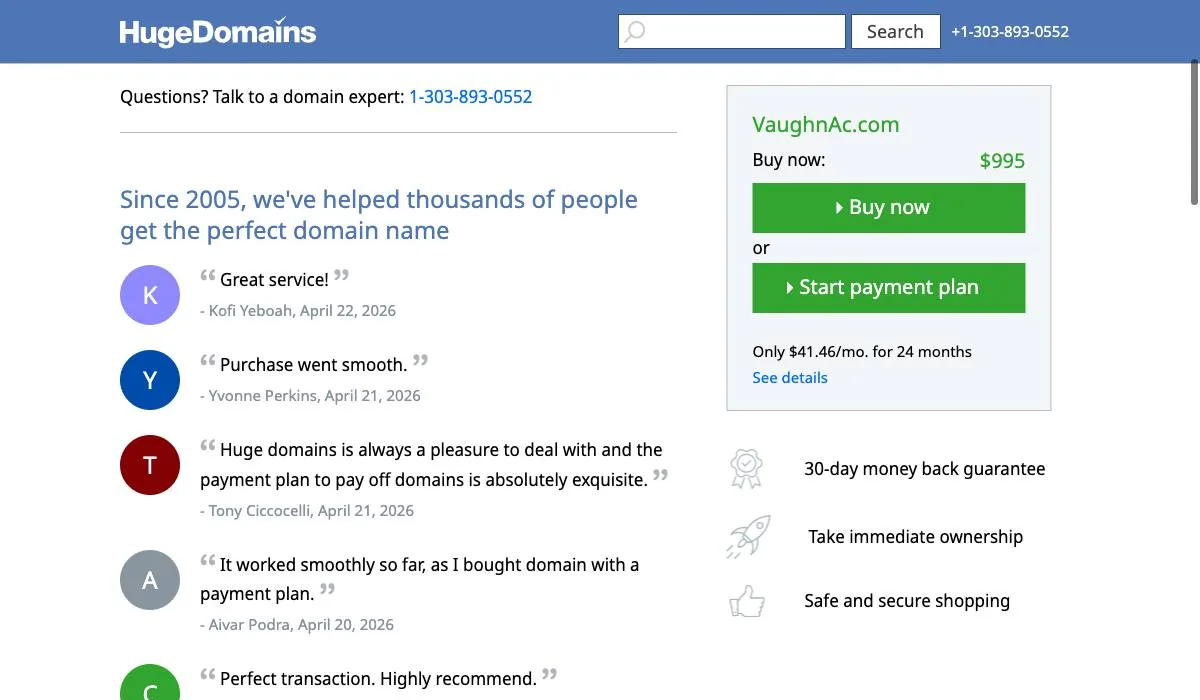 HugeDomains cover