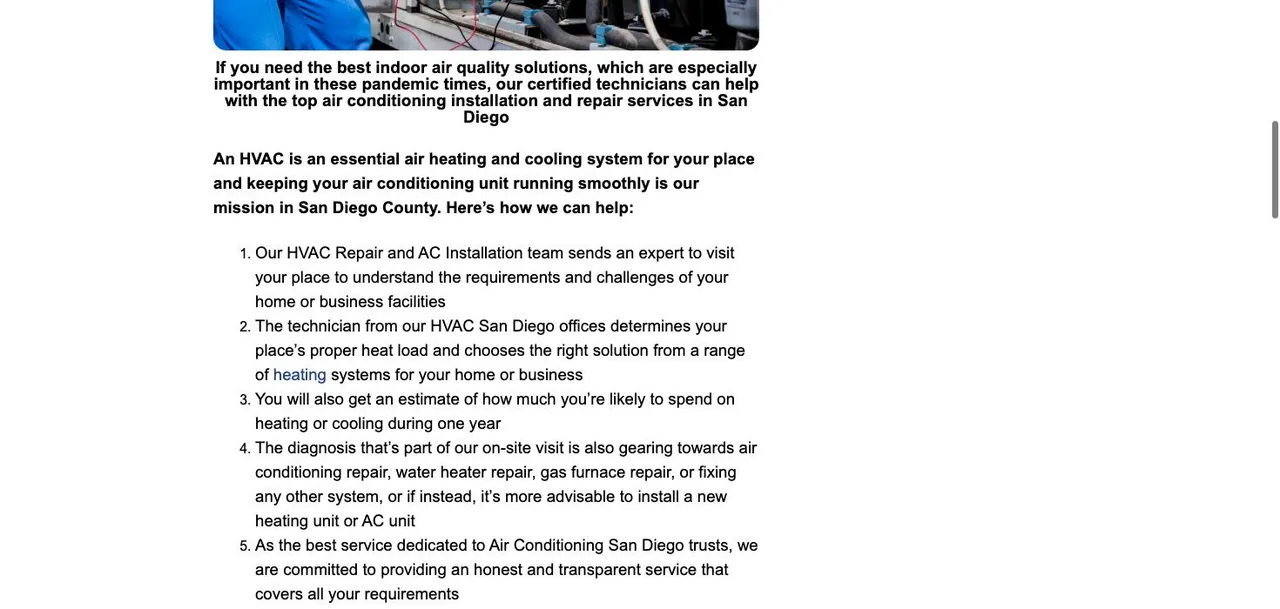 HVAC San Diego King cover