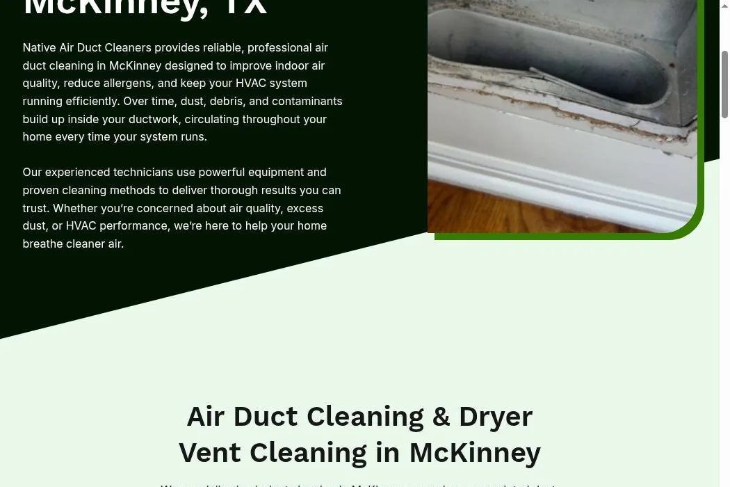 Native Air Duct Cleaners cover