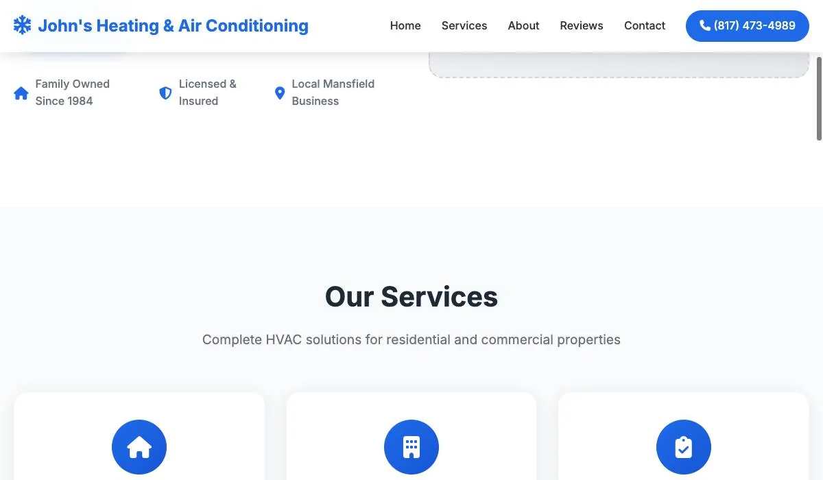 John's Heating & Air Conditioning cover