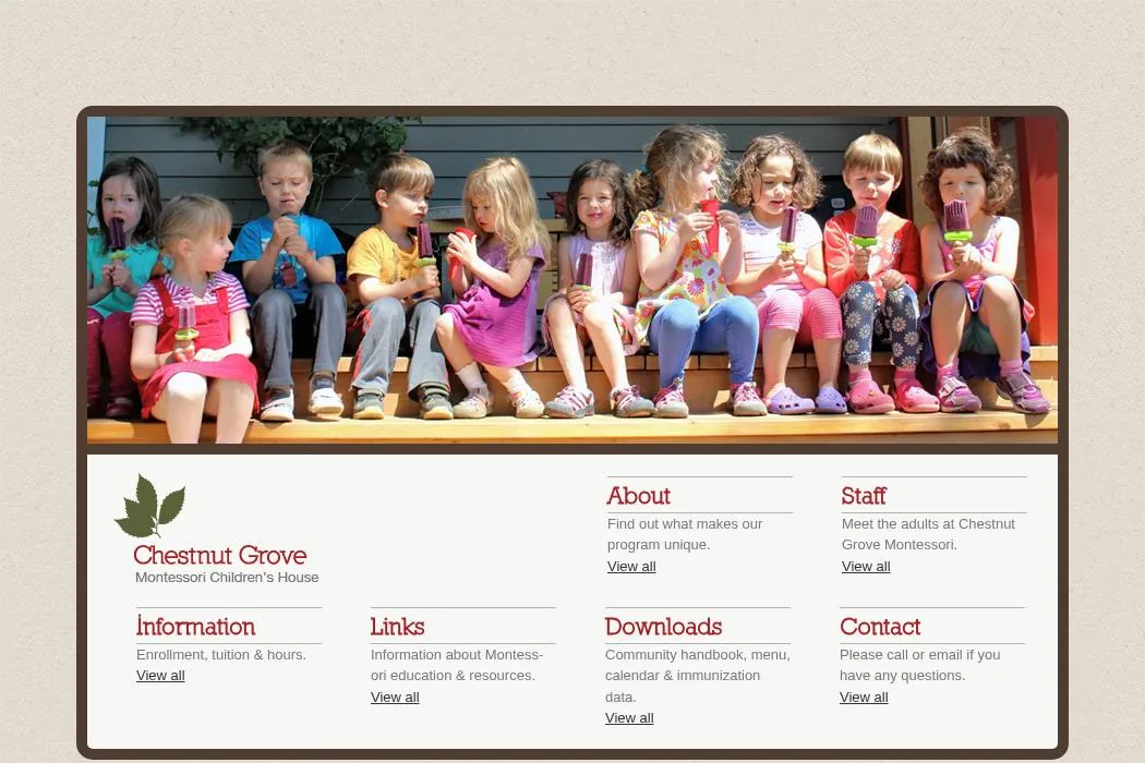 Chestnut Grove – Montessori Children's House cover