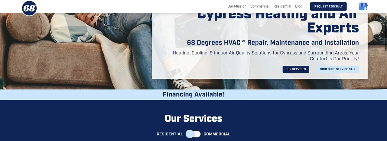 68 Degrees HVAC cover