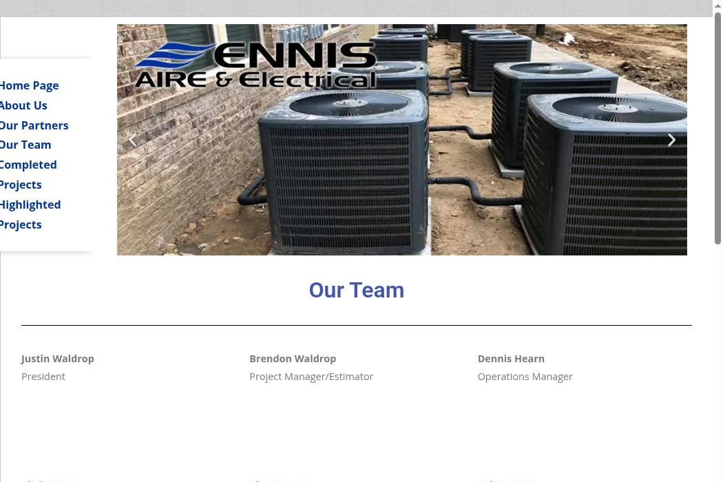 Ennis Aire and Electrical cover