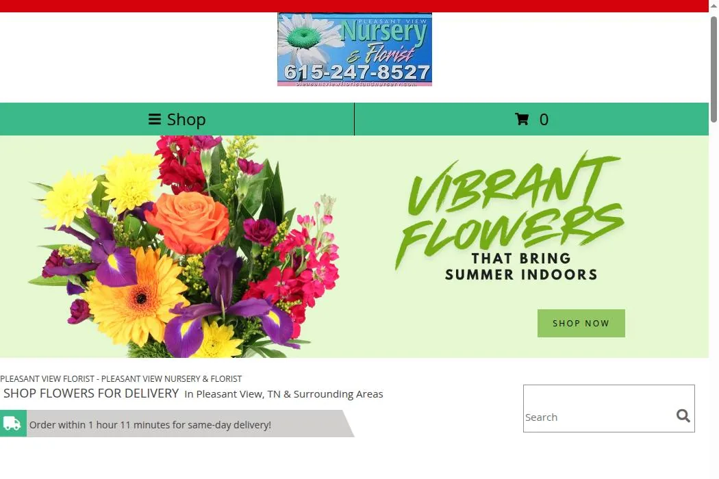 PLEASANT VIEW NURSERY & FLORIST cover