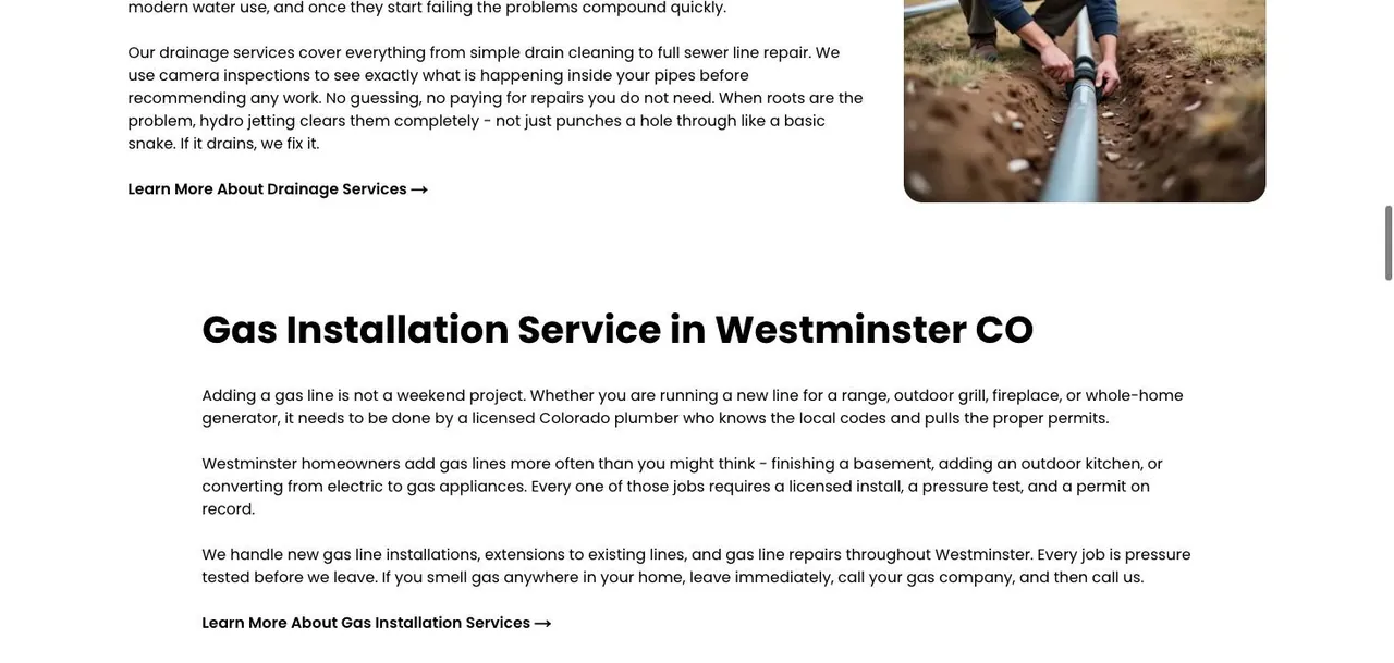 Westminster Plumbing LLC cover