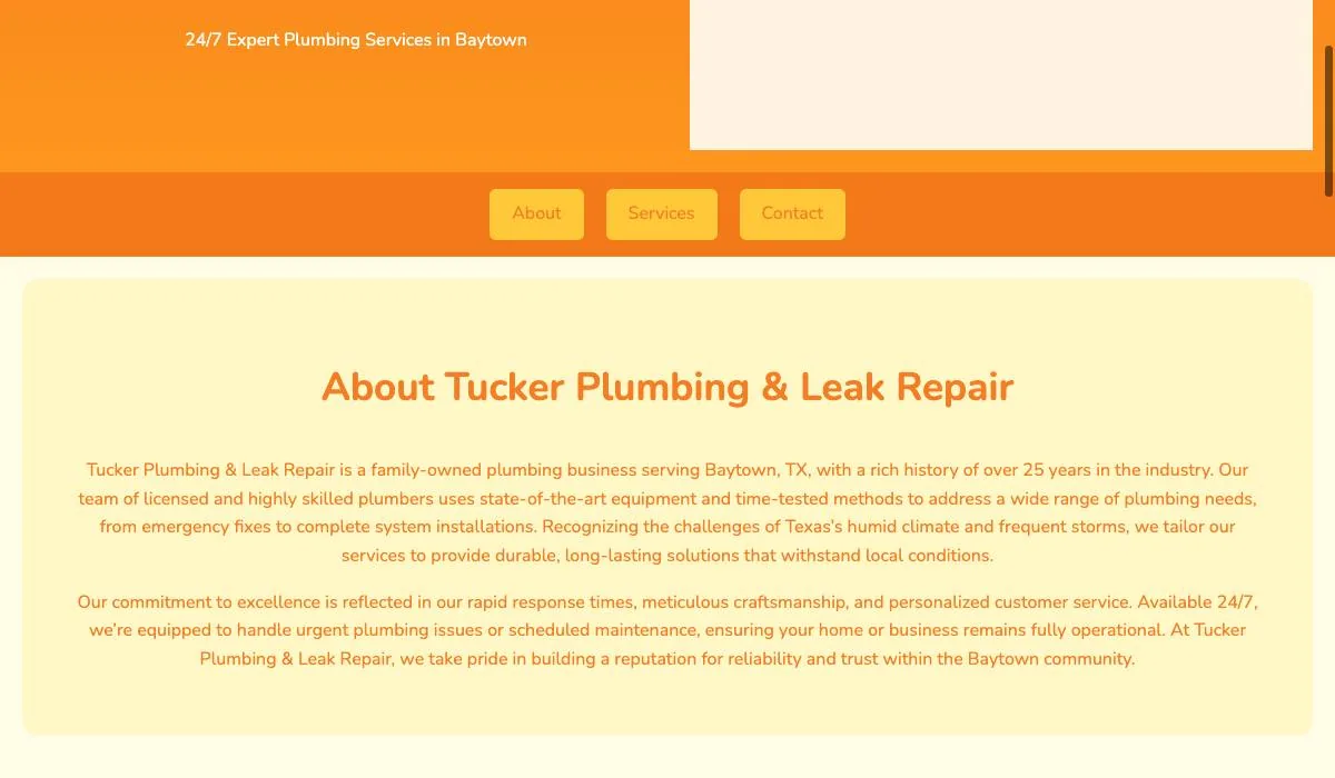 Tucker Plumbing & Leak Repair cover