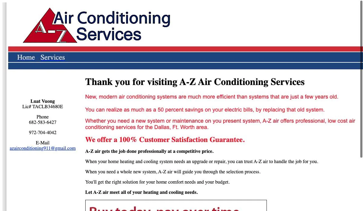A‑Z Air Conditioning Services cover