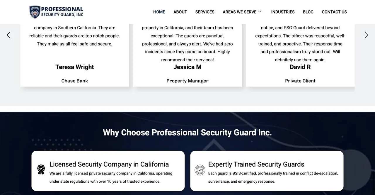 Professional Security Guard Inc. cover