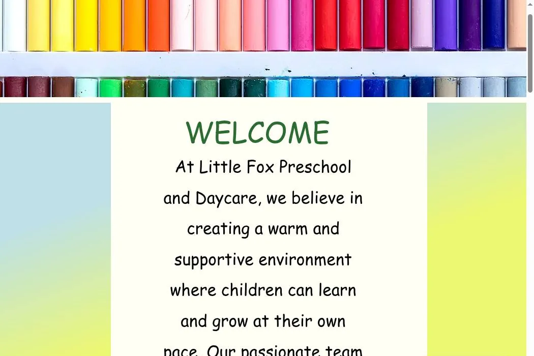 Little Fox Preschool and Daycare cover