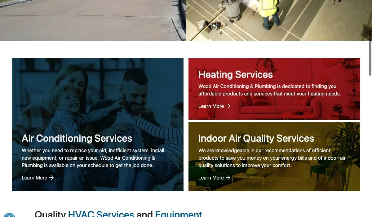Wood Air Conditioning & Plumbing cover