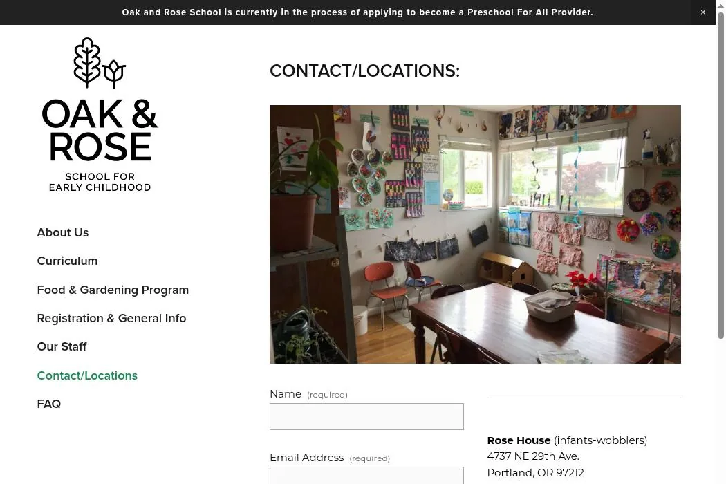 Oak & Rose School for Early Childhood cover