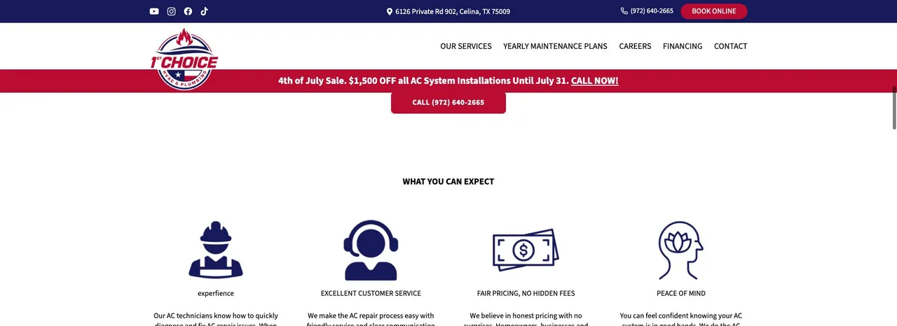 1st Choice HVAC and Plumbing Inc cover