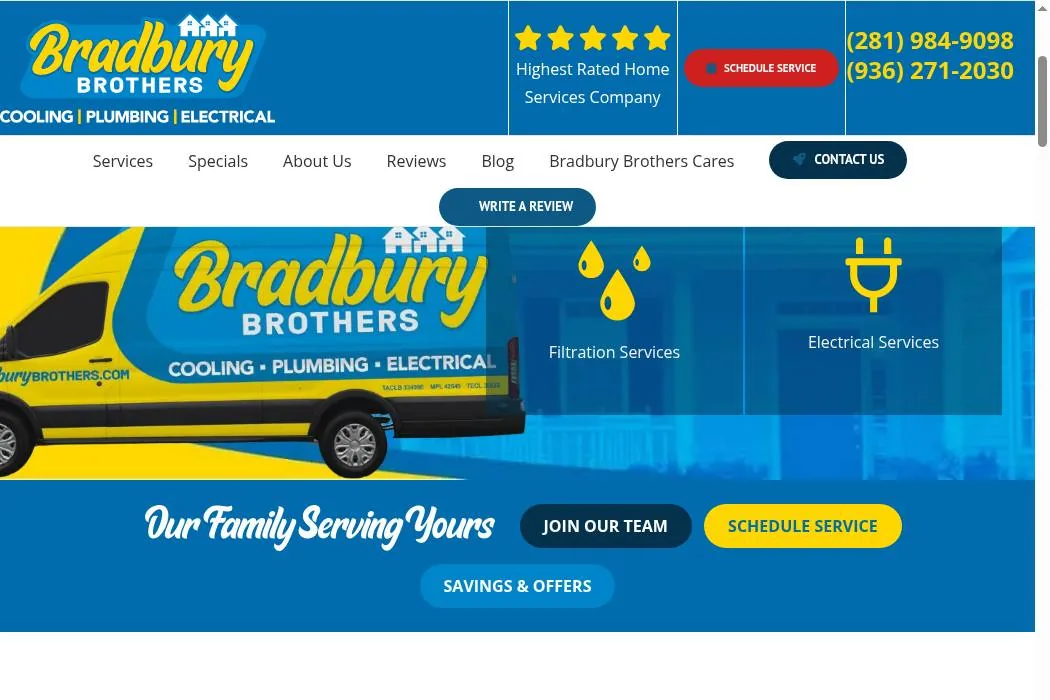 Bradbury Brothers Cooling, Heating, Plumbing and Electrical cover