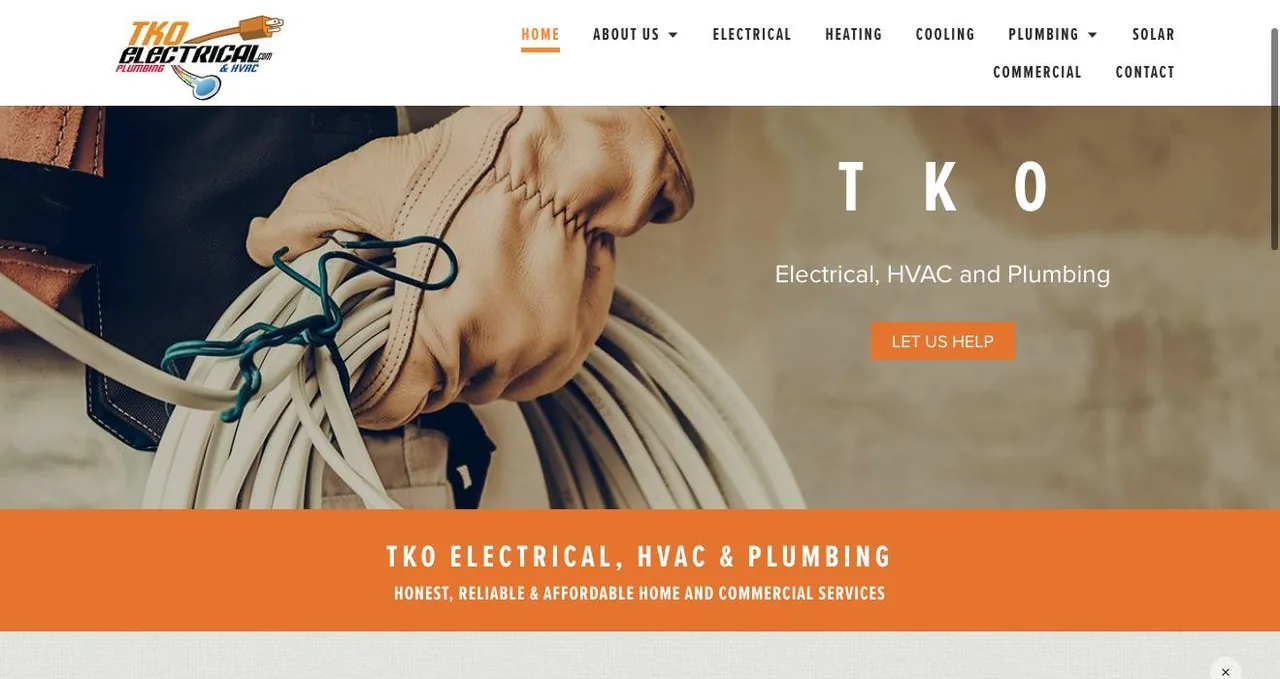 TKO Electrical, HVAC and Plumbing cover