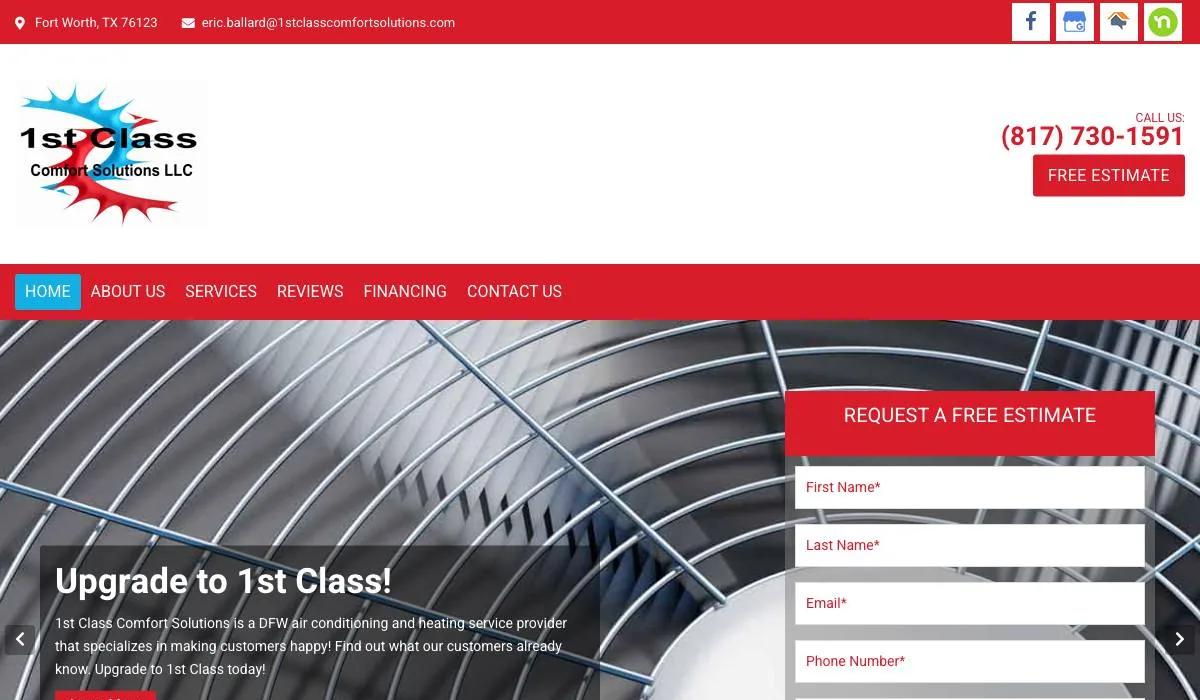 1st Class Comfort Solutions cover