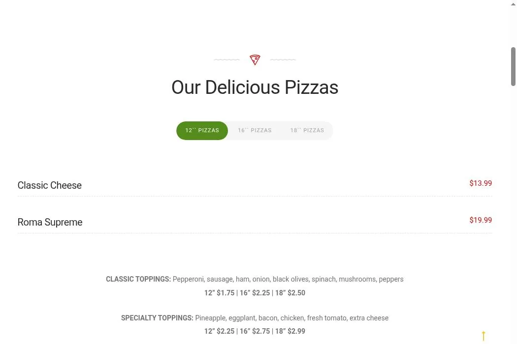 Roma Pizza Palm City cover