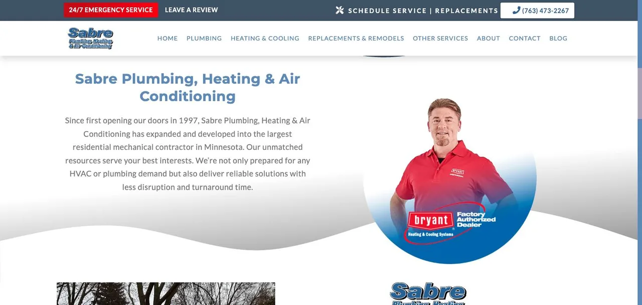 Sabre Plumbing, Heating & Air Conditioning cover