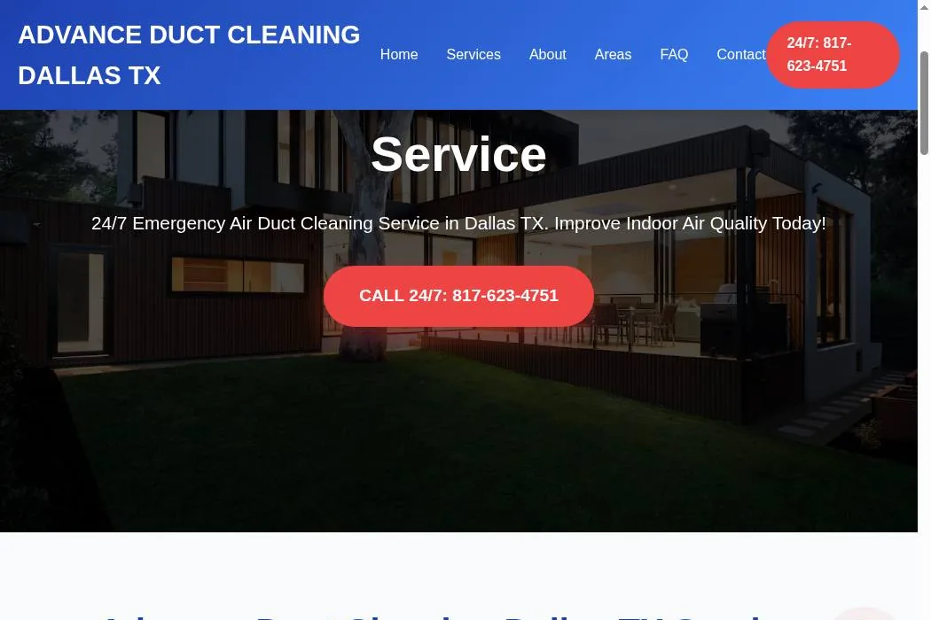 Advance Duct Cleaning Dallas TX cover