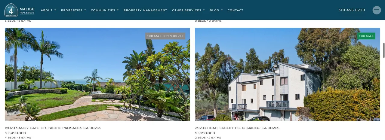 4 Malibu Real Estate cover