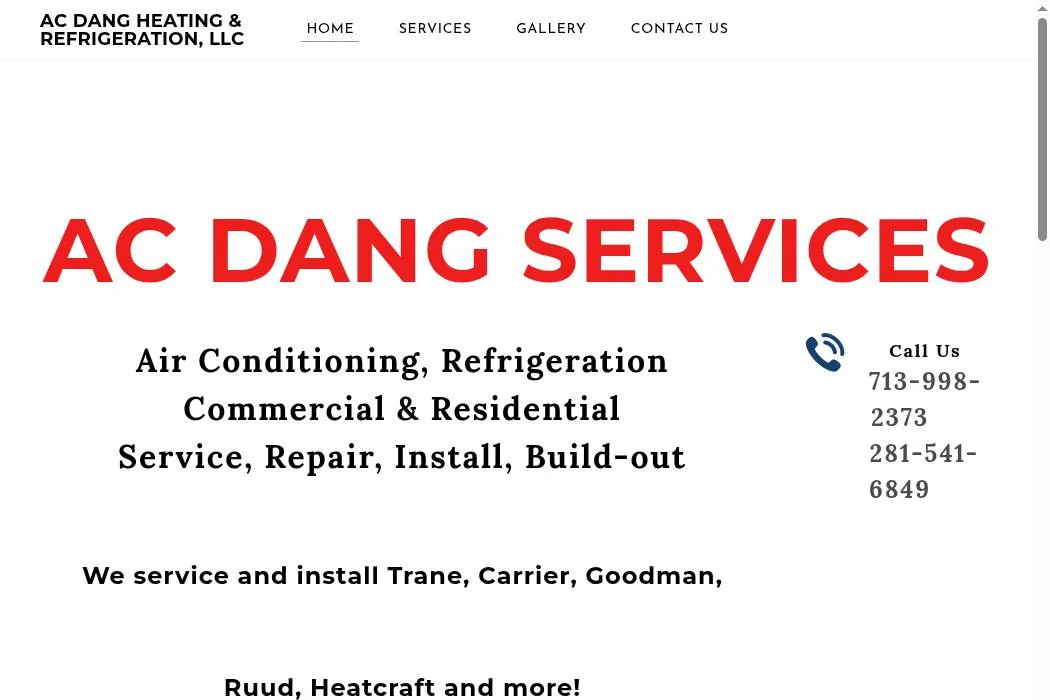 AC DANG HEATING & REFRIGERATION, LLC cover