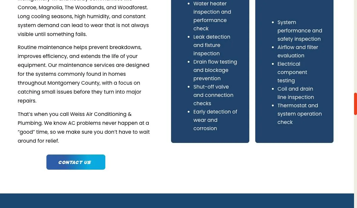 Weiss Air Conditioning & Plumbing cover