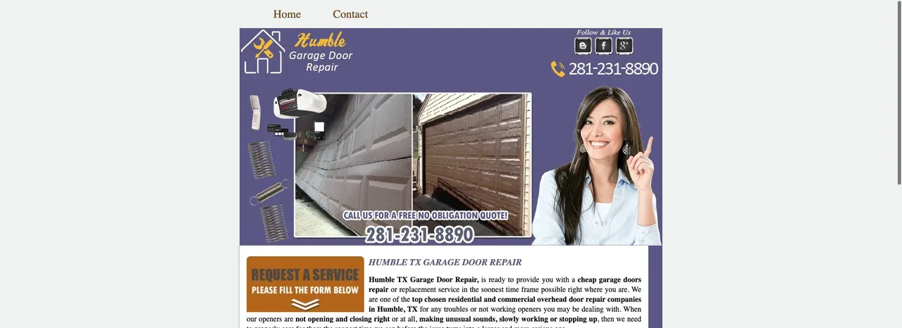 HUMBLE TX GARAGE DOOR REPAIR cover