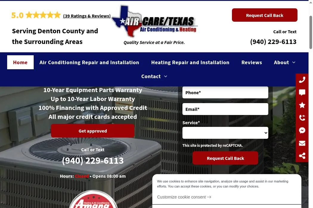 Air‑Care Texas Air Conditioning and Heating cover
