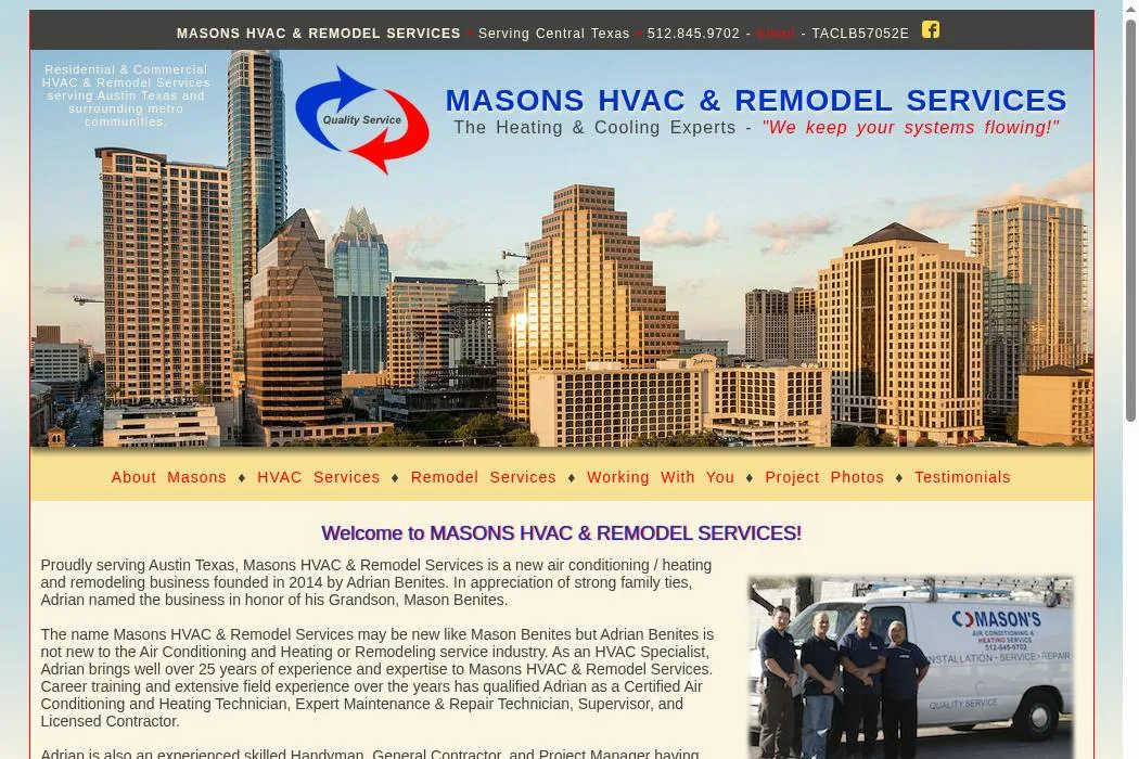 MASONS HVAC & REMODEL SERVICES cover