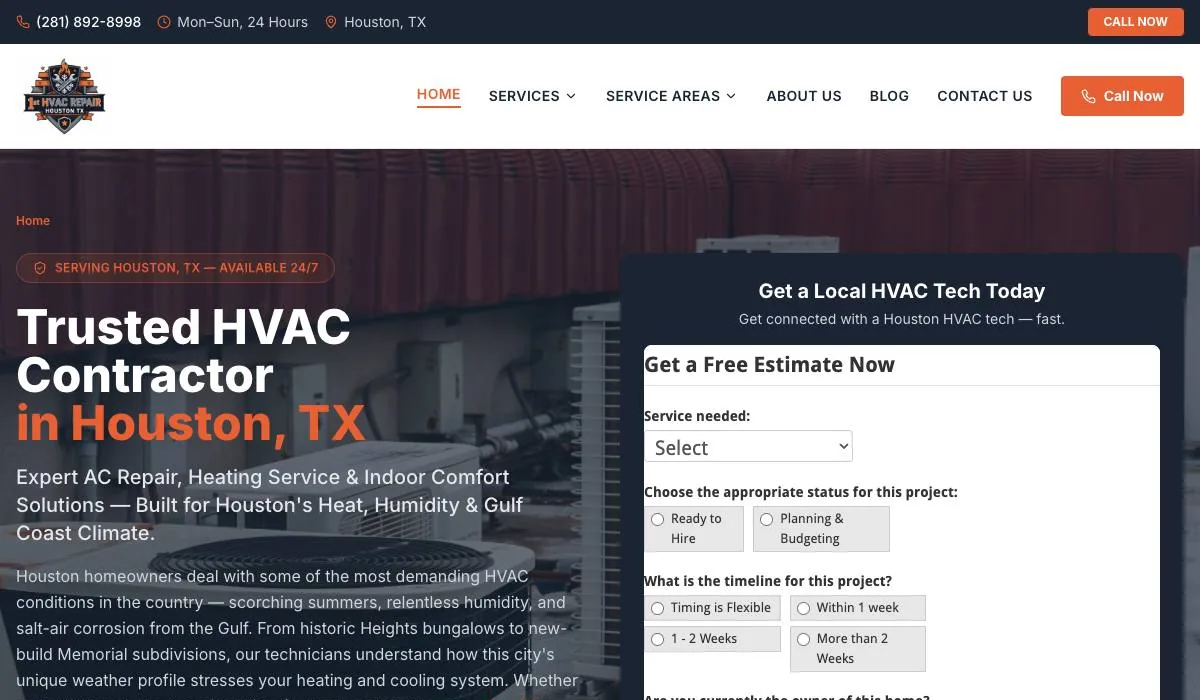1st HVAC Repair Houston TX cover