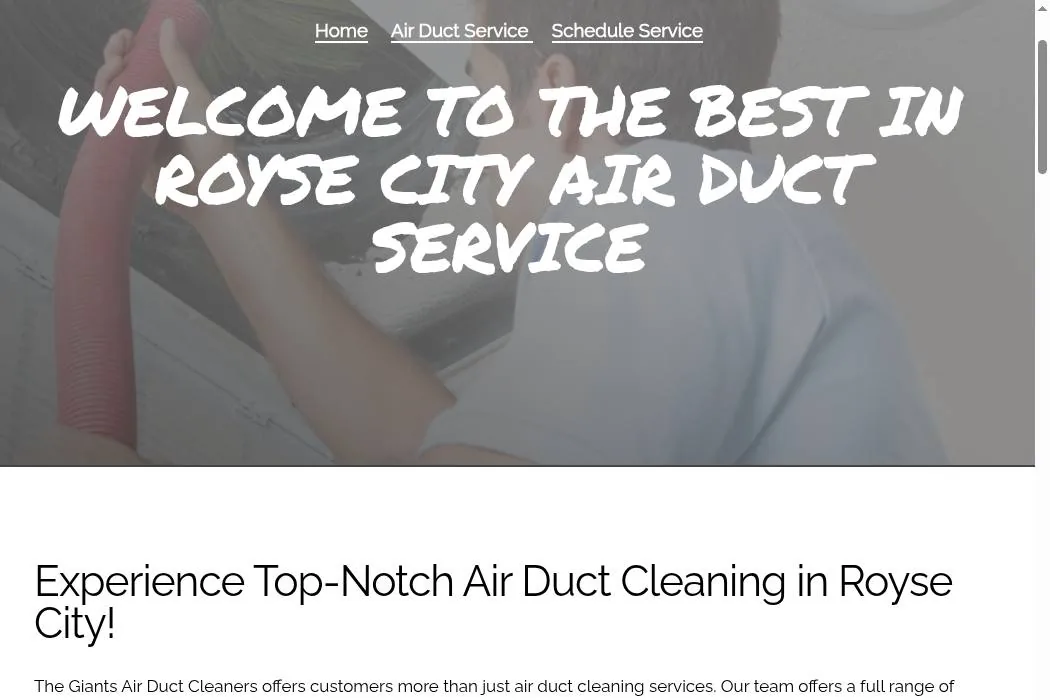 The Giants Air Duct Cleaners cover