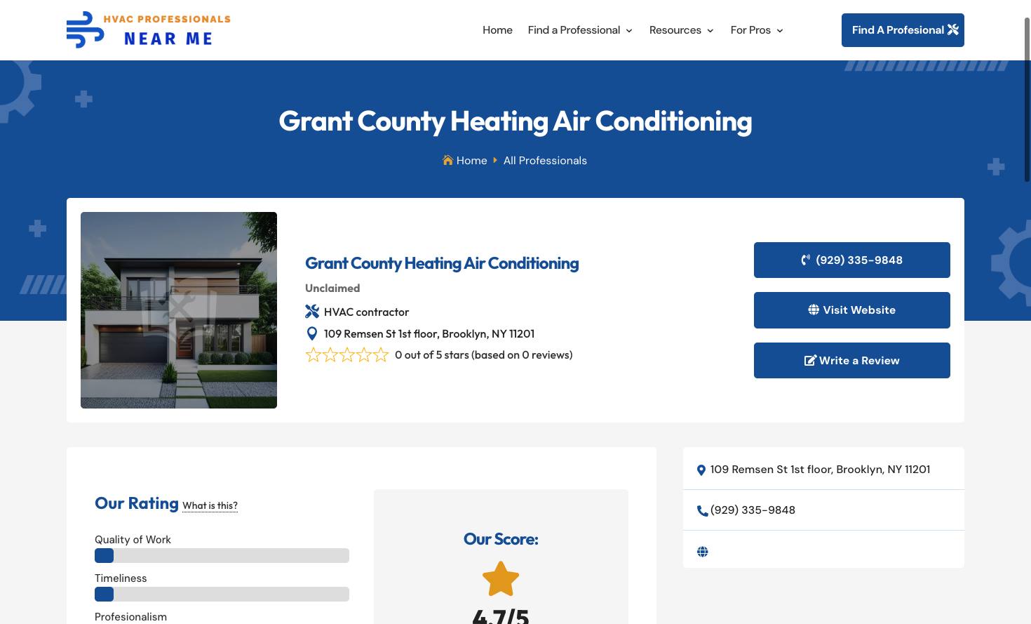 Grant County Heating Air Conditioning cover