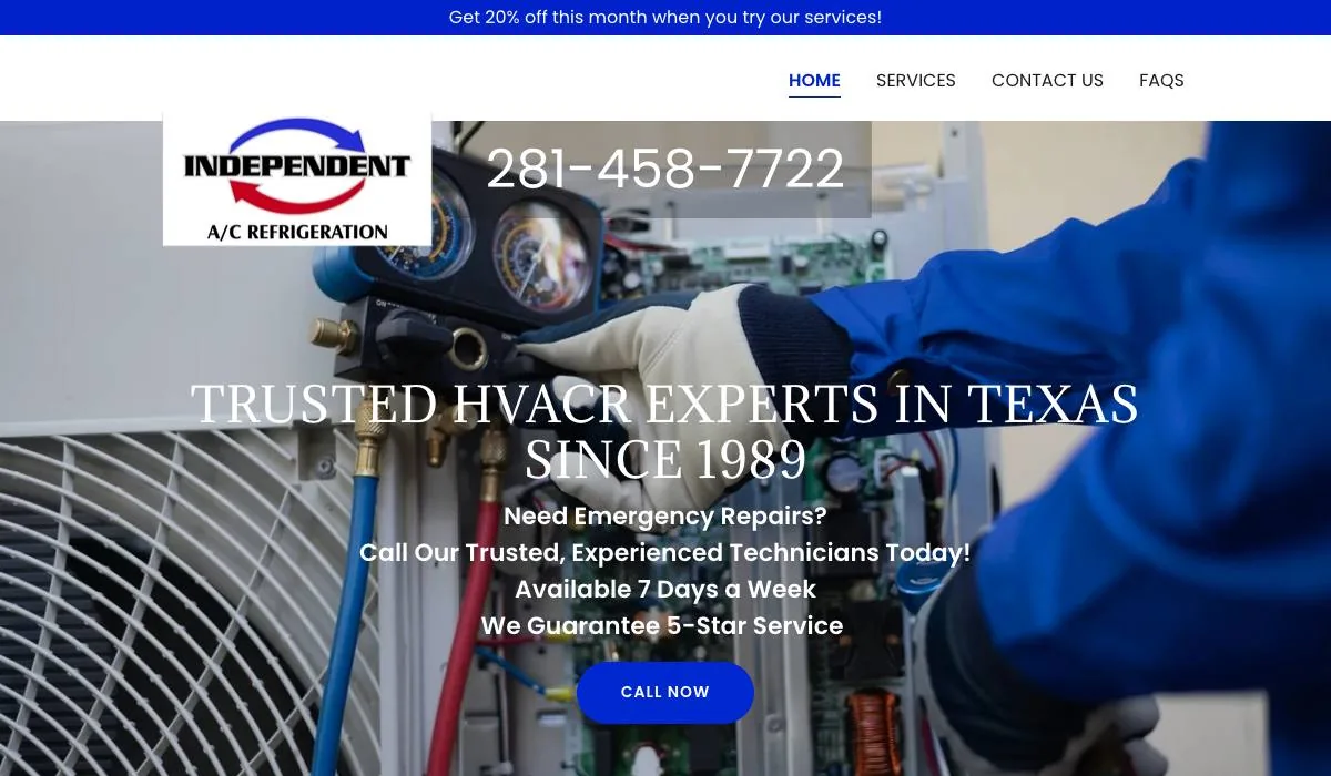 Independent A/C Refrigeration cover