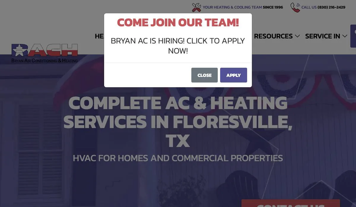 Bryan Air Conditioning & Heating cover
