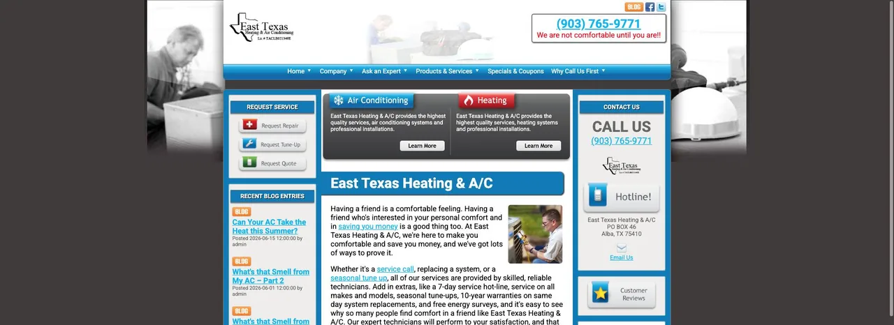 East Texas Heating & A/C cover