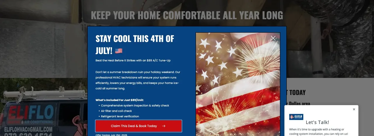 Eli Flo Heating & Air Conditioning cover