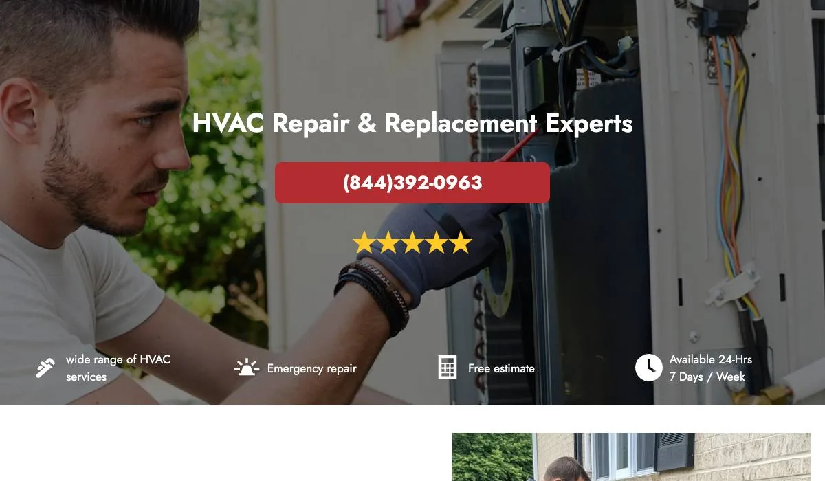 HVAC Repair & Replacement Experts cover