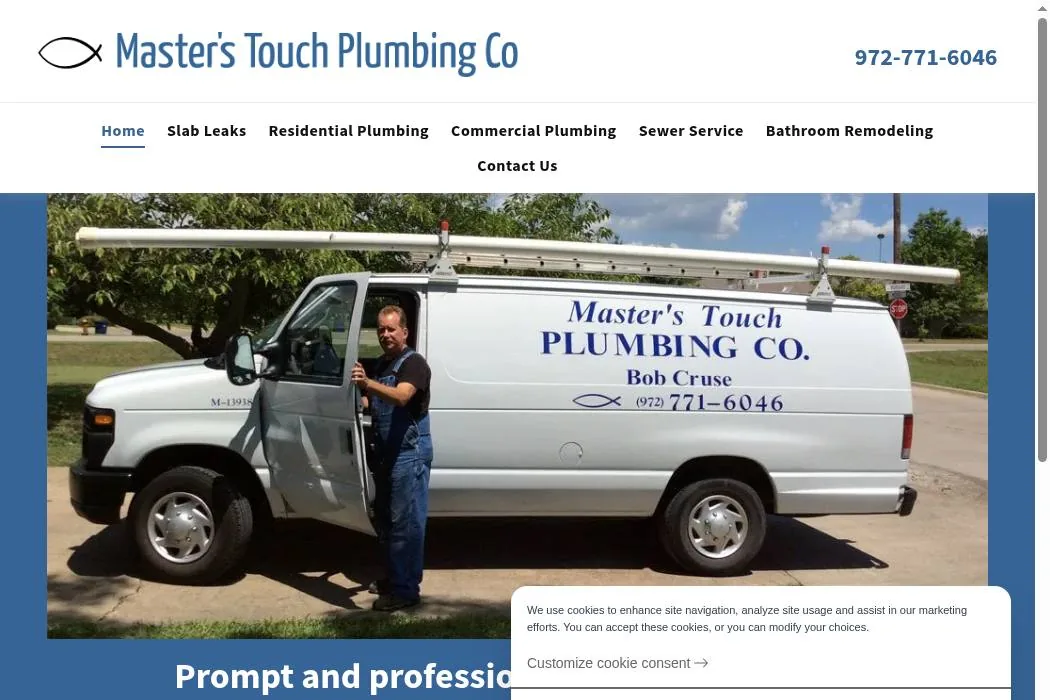 Master's Touch Plumbing Co cover