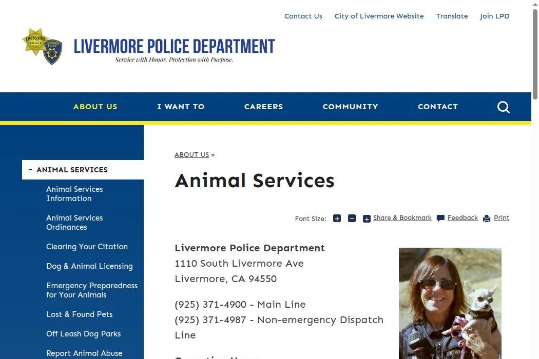 Livermore Police Department cover