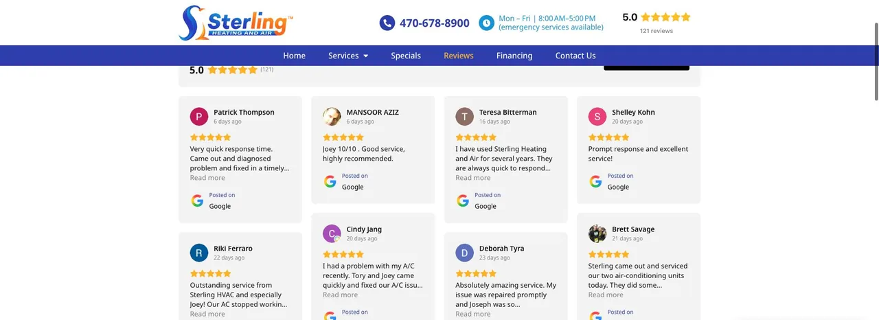 Sterling Heating and Air Conditioning LLC cover