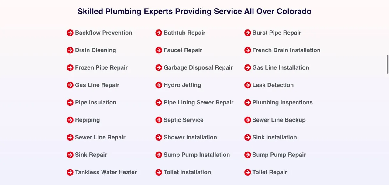 Plumbing Company Colorado cover