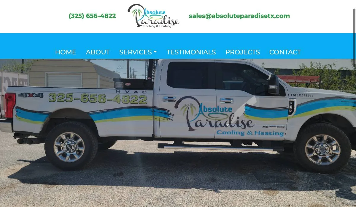 Absolute Paradise Cooling & Heating cover