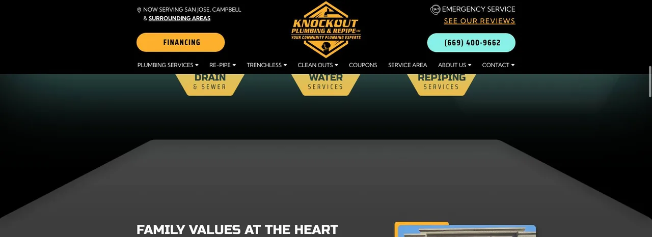 Knockout Plumbing & Repipe Inc. cover